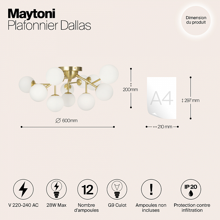Светильник Maytoni MOD545CL-12BS